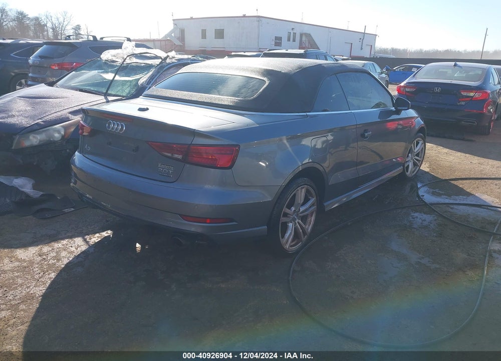 2018 AUDI A3 CABRIOLET VIN: WAUY8LFF4J1024142