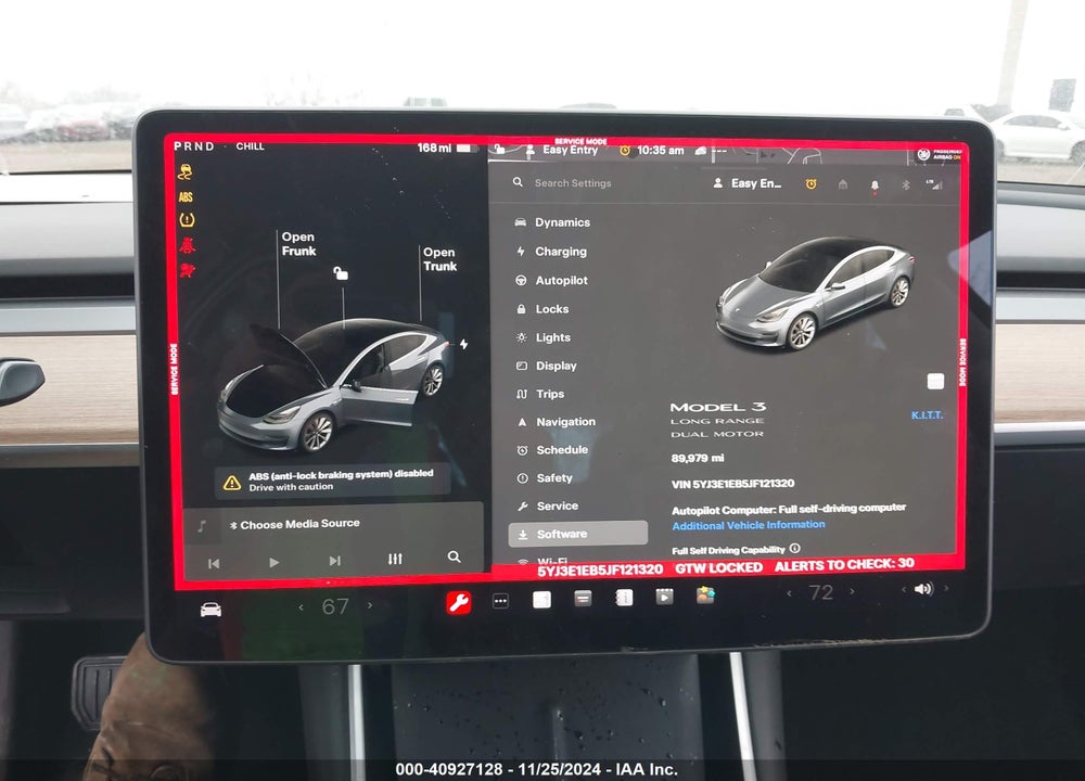 2018 TESLA MODEL 3 LONG RANGE/PERFORMANCE VIN: 5YJ3E1EB5JF121320