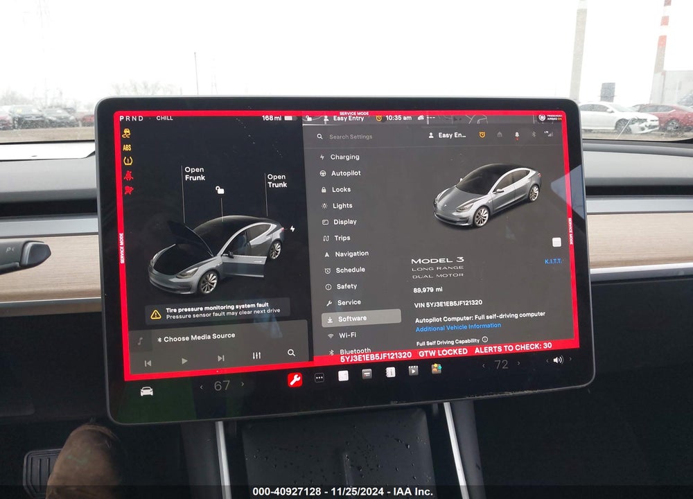 2018 TESLA MODEL 3 LONG RANGE/PERFORMANCE VIN: 5YJ3E1EB5JF121320
