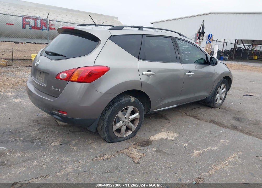 2009 NISSAN MURANO S VIN: JN8AZ18W19W115777