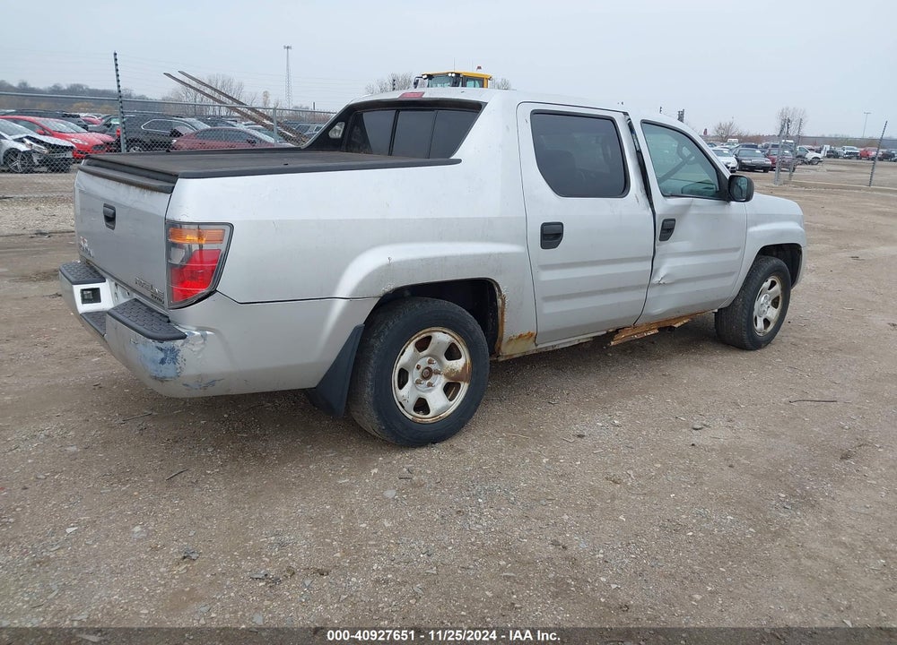 2007 HONDA RIDGELINE RT VIN: 2HJYK16227H526580