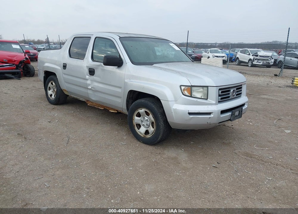2007 HONDA RIDGELINE RT VIN: 2HJYK16227H526580