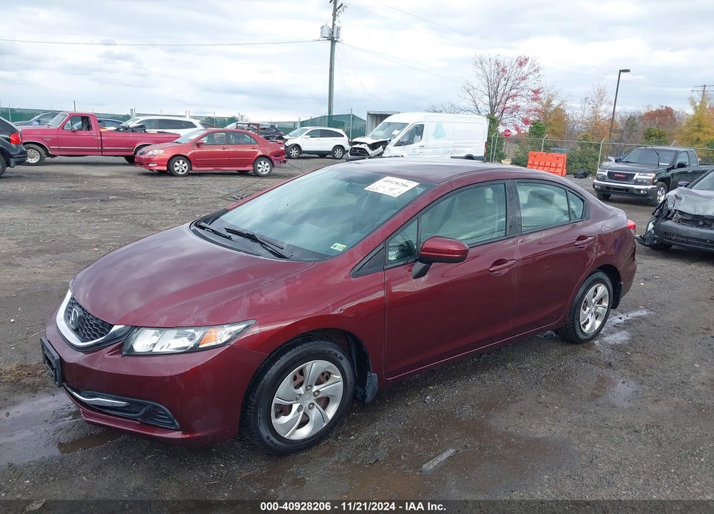 2015 HONDA CIVIC LX VIN: 19XFB2F57FE009510