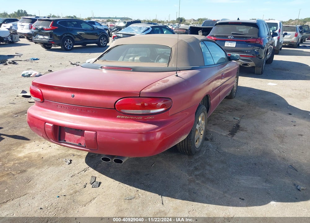 1998 CHRYSLER SEBRING JXI VIN: 3C3EL55H0WT335722