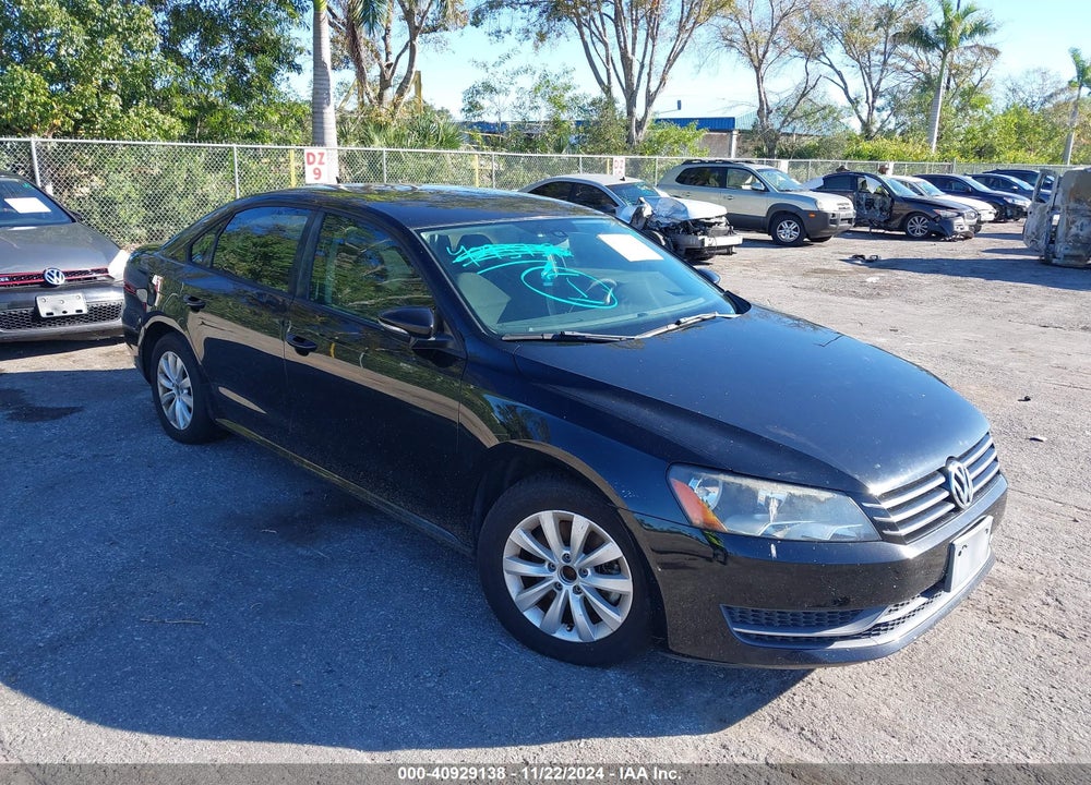 2012 VOLKSWAGEN PASSAT 2.5L S VIN: 1VWAP7A35CC026563
