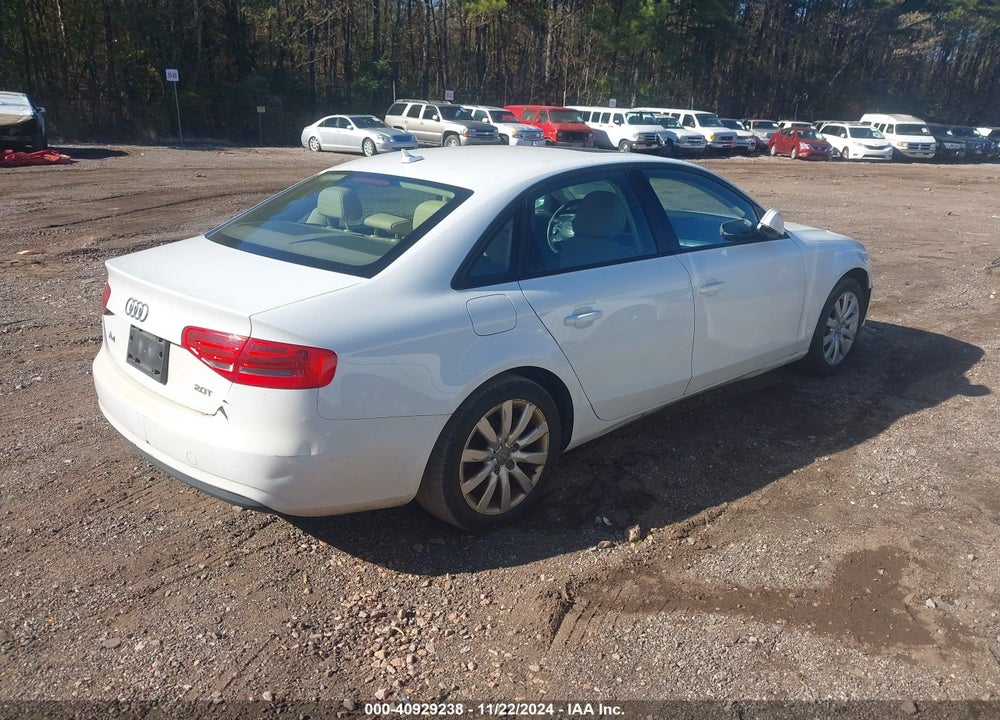 2013 AUDI A4 2.0T PREMIUM VIN: WAUAFAFL9DN022840