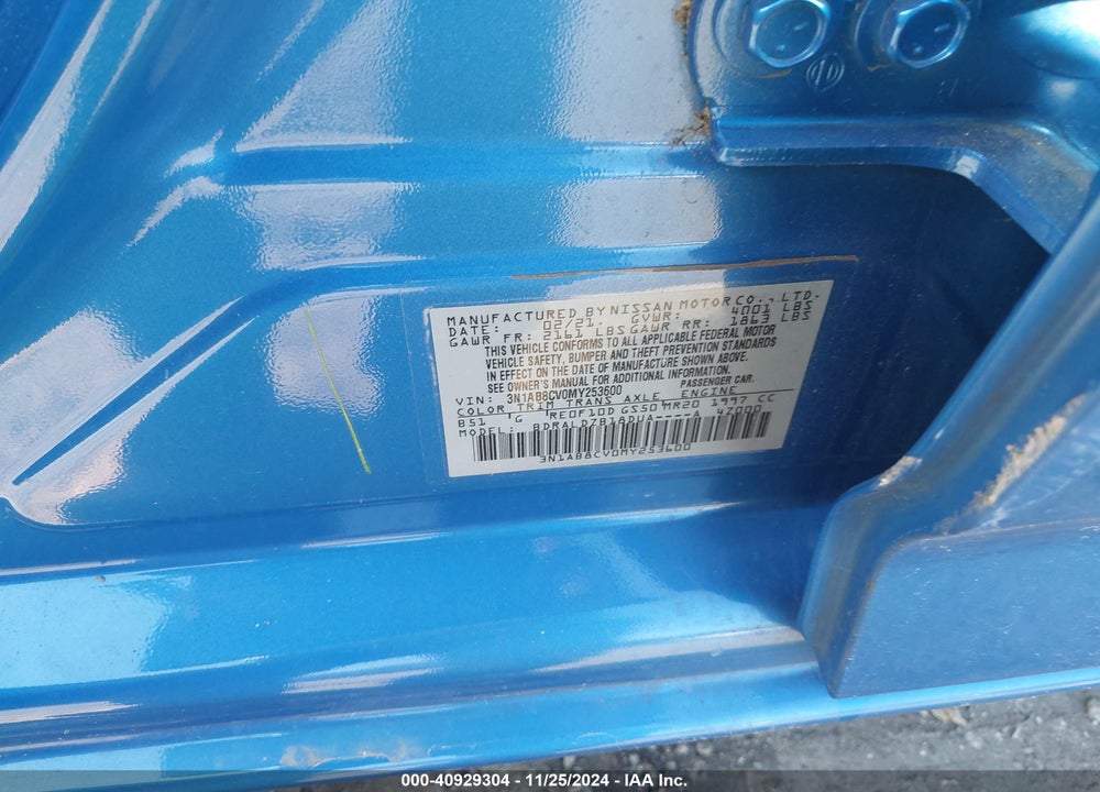 2021 NISSAN SENTRA SV XTRONIC CVT VIN: 3N1AB8CV0MY253600
