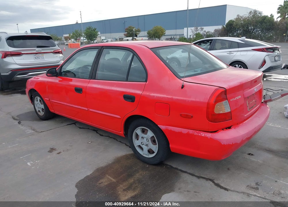 2002 HYUNDAI ACCENT GL VIN: KMHCG45C52U308680