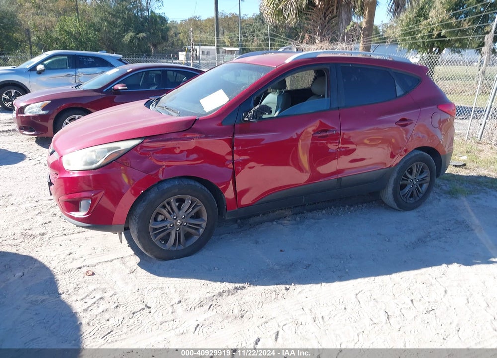 2014 HYUNDAI TUCSON SE VIN: KM8JU3AG6EU805549