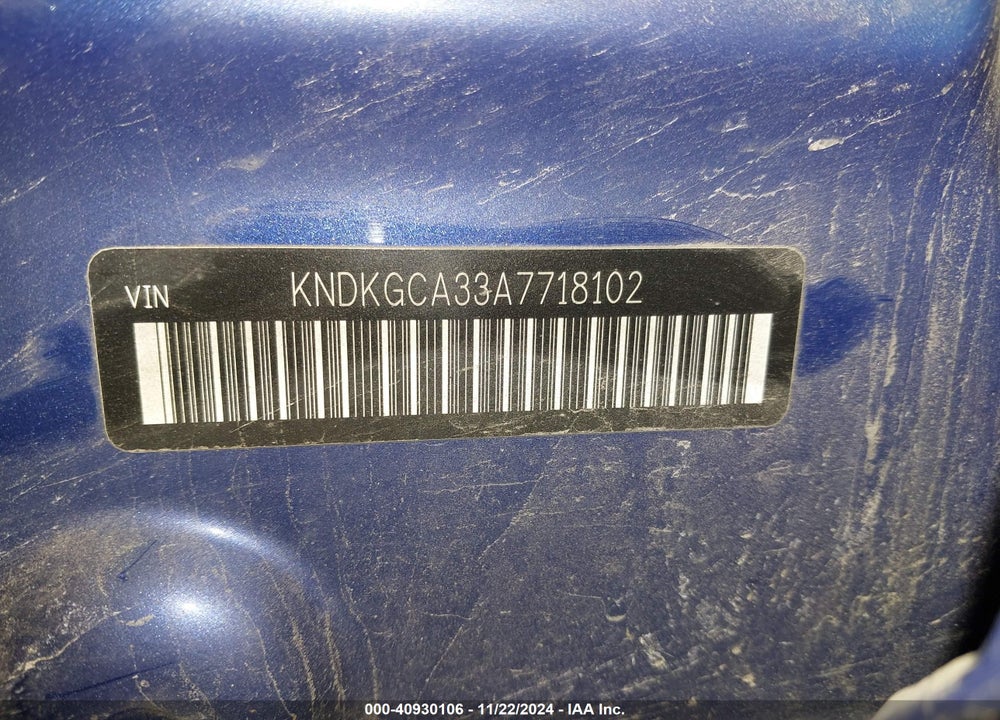 2010 KIA SPORTAGE LX V6 VIN: KNDKGCA33A7718102