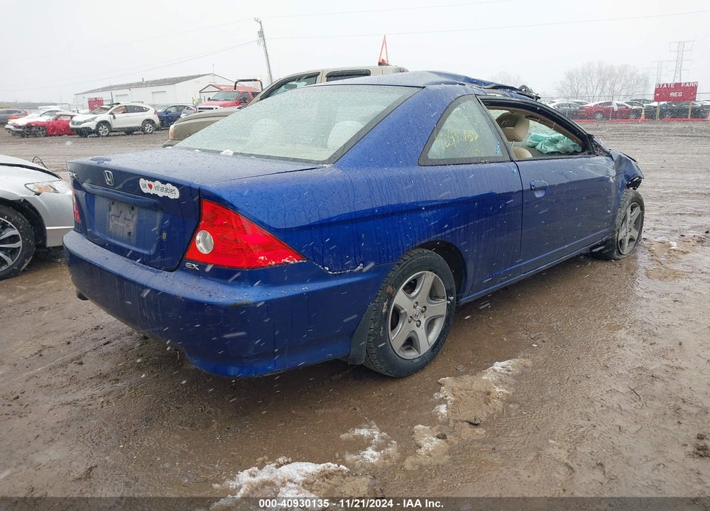 2004 HONDA CIVIC EX VIN: 1HGEM22954L072917