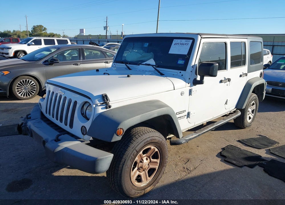 2014 JEEP WRANGLER UNLIMITED SPORT VIN: 1C4BJWDG3EL295553