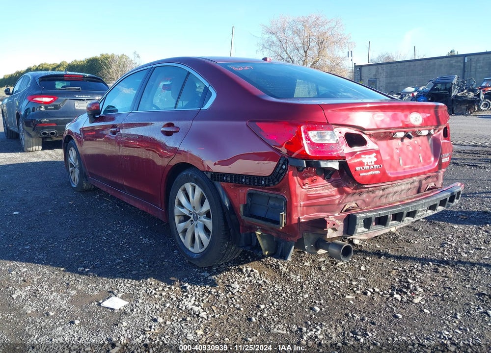 2015 SUBARU LEGACY 2.5I PREMIUM VIN: 4S3BNAD64F3046291