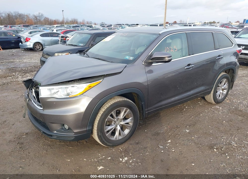 2014 TOYOTA HIGHLANDER XLE V6 VIN: 5TDJKRFHXES059626