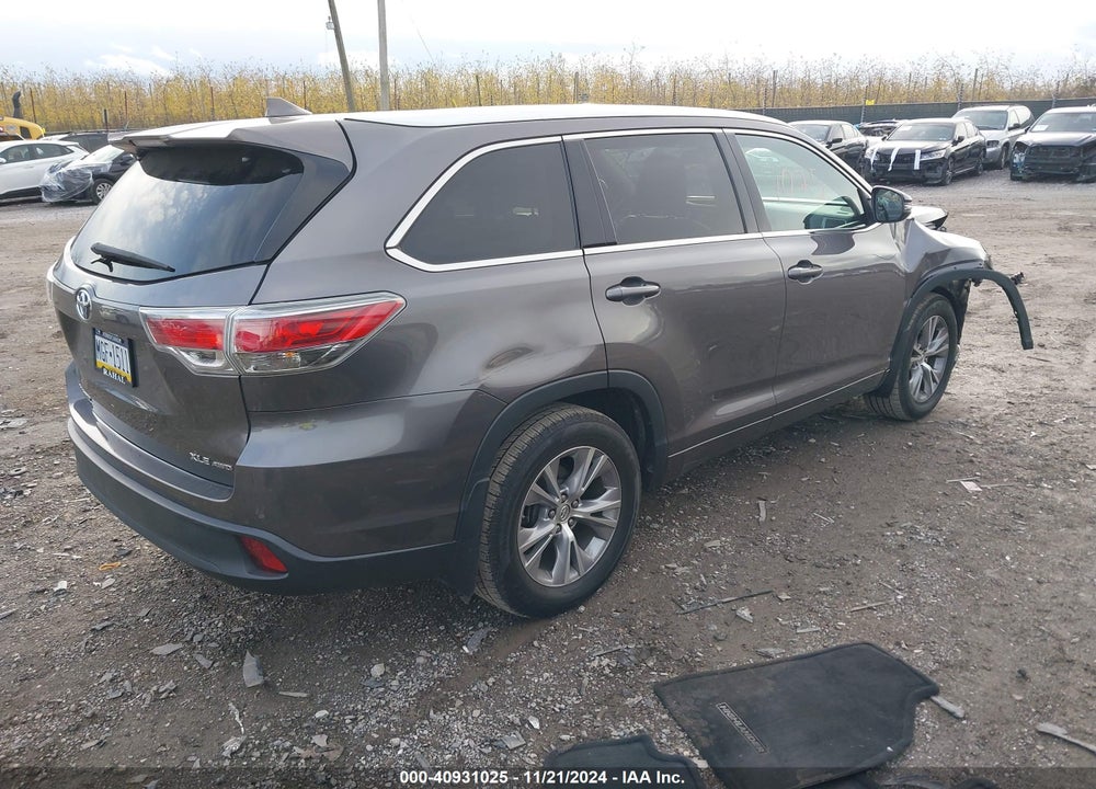 2014 TOYOTA HIGHLANDER XLE V6 VIN: 5TDJKRFHXES059626