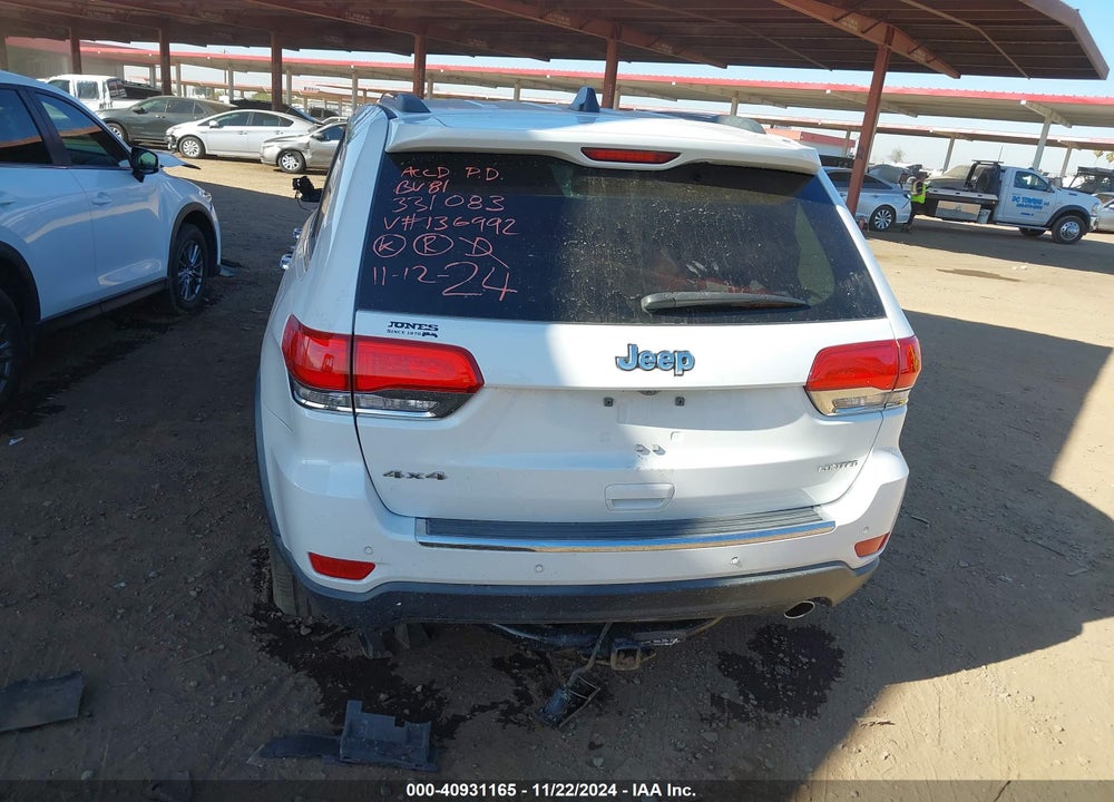 2018 JEEP GRAND CHEROKEE LIMITED 4X4 VIN: 1C4RJFBG8JC136992