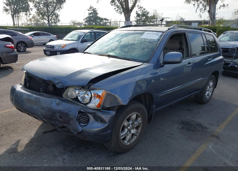 2002 TOYOTA HIGHLANDER V6 VIN: JTEGF21AX20032663
