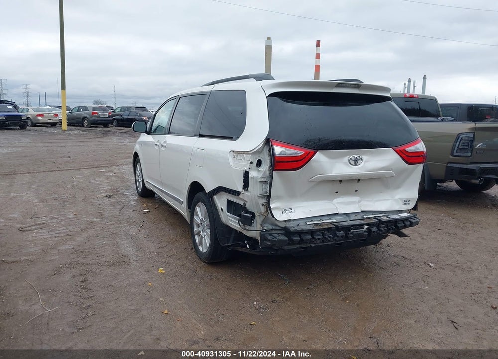 2017 TOYOTA SIENNA XLE LIMITED VIN: 5TDDZ3DC2HS161696