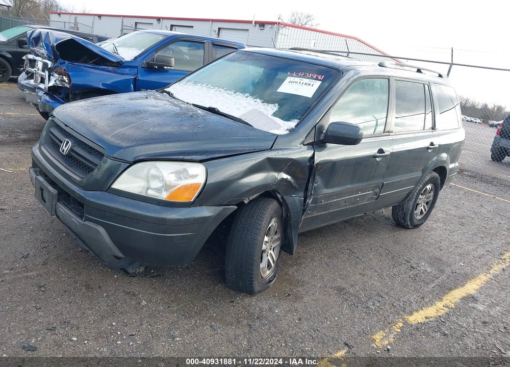 2005 HONDA PILOT EX-L VIN: 5FNYF18535B053100
