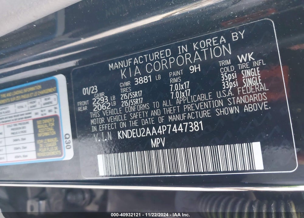 2023 KIA SELTOS S VIN: KNDEU2AA4P7447381