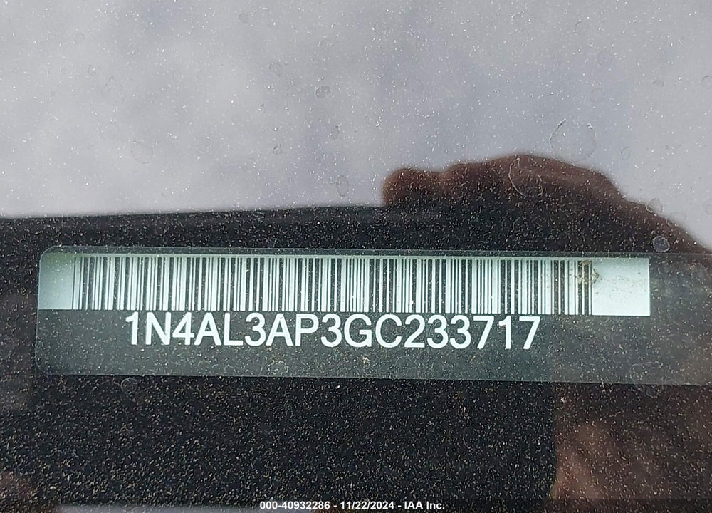 2016 NISSAN ALTIMA VIN: 1N4AL3AP3GC233717