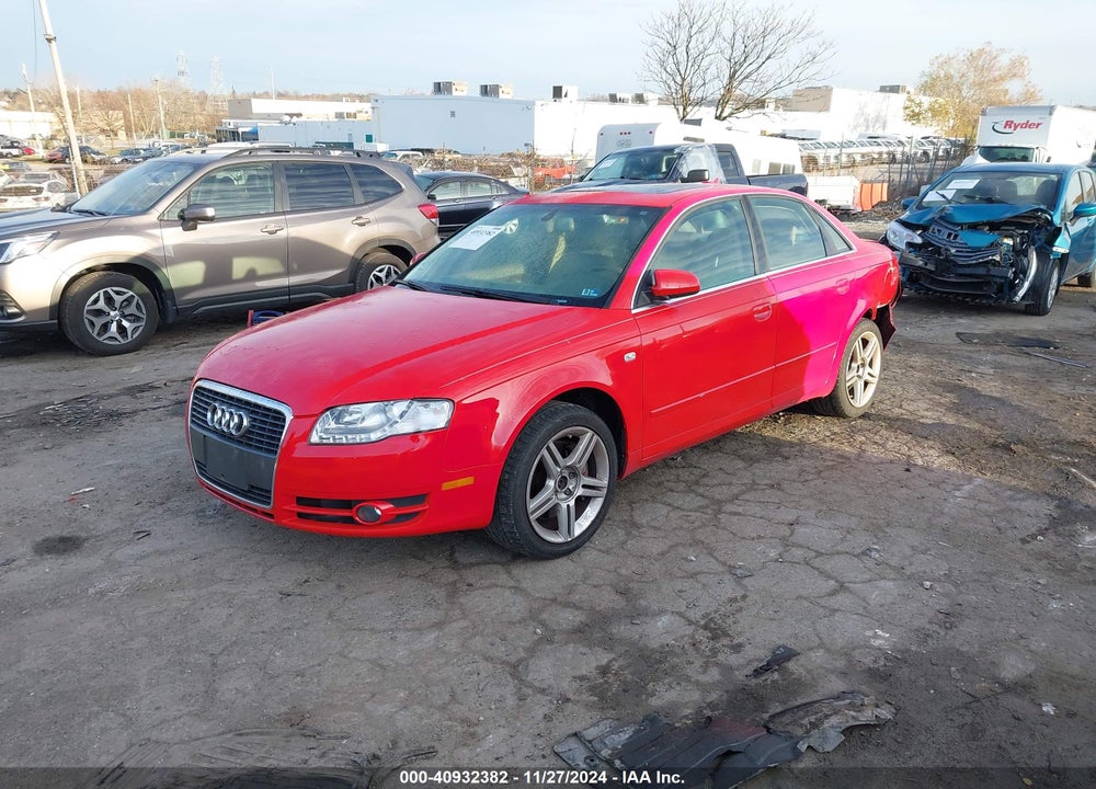 2006 AUDI A4 2.0T VIN: WAUDF78E76A139051