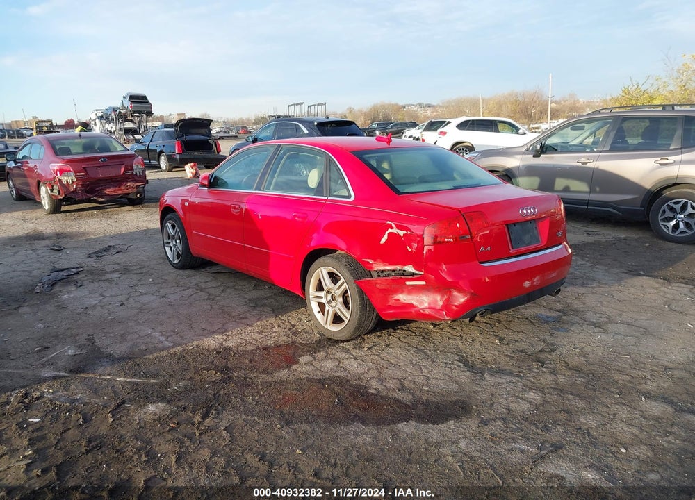 2006 AUDI A4 2.0T VIN: WAUDF78E76A139051