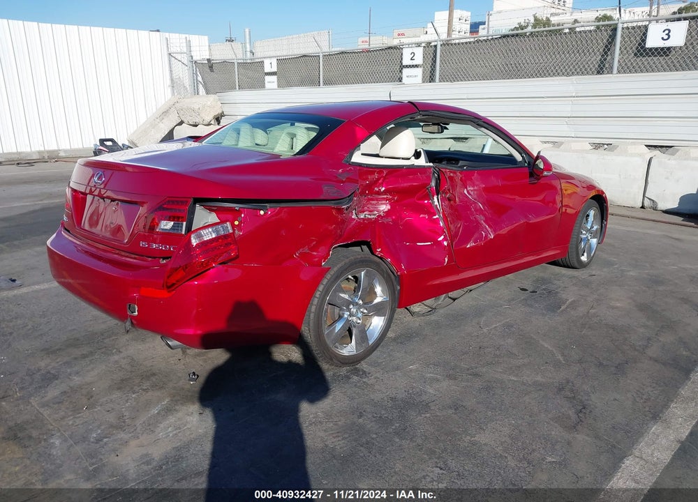 2010 LEXUS IS 350C VIN: JTHFE2C26A2502908