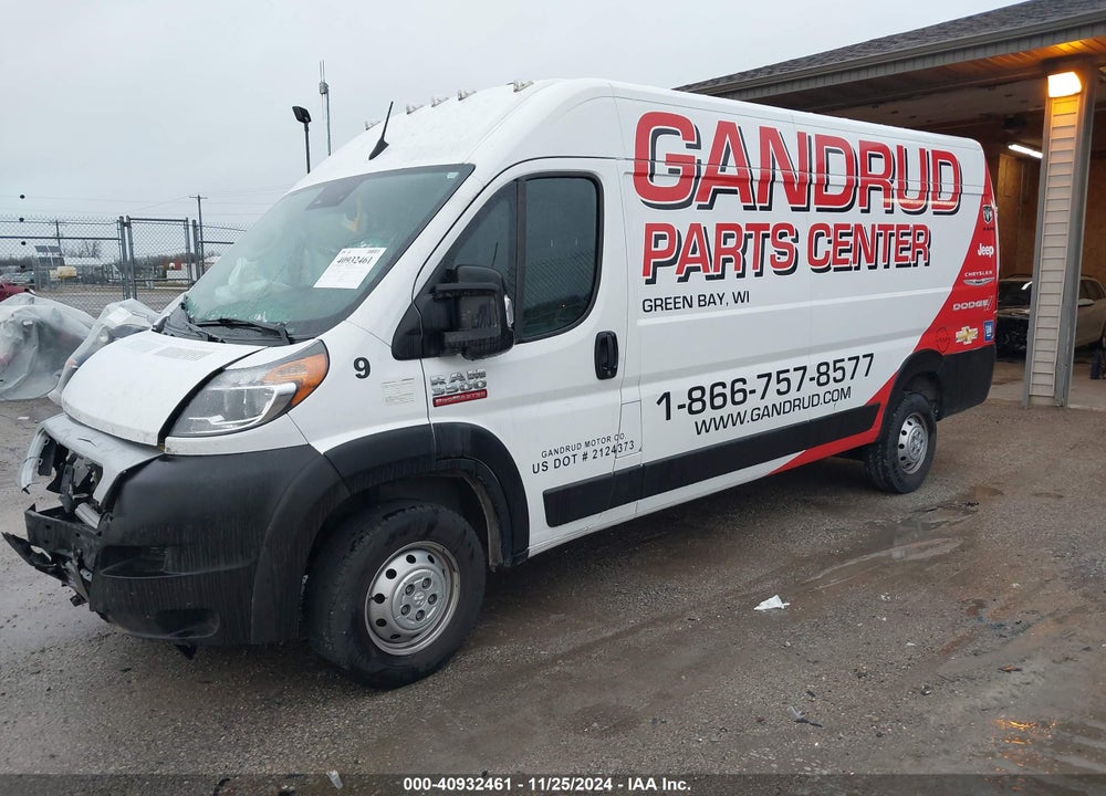 2022 RAM PROMASTER 3500 CARGO VAN HIGH ROOF 159 WB EXT VIN: 3C6MRVJG9NE100474