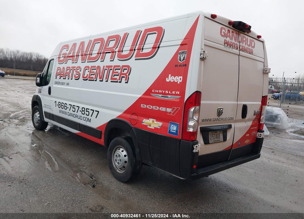 2022 RAM PROMASTER 3500 CARGO VAN HIGH ROOF 159 WB EXT VIN: 3C6MRVJG9NE100474