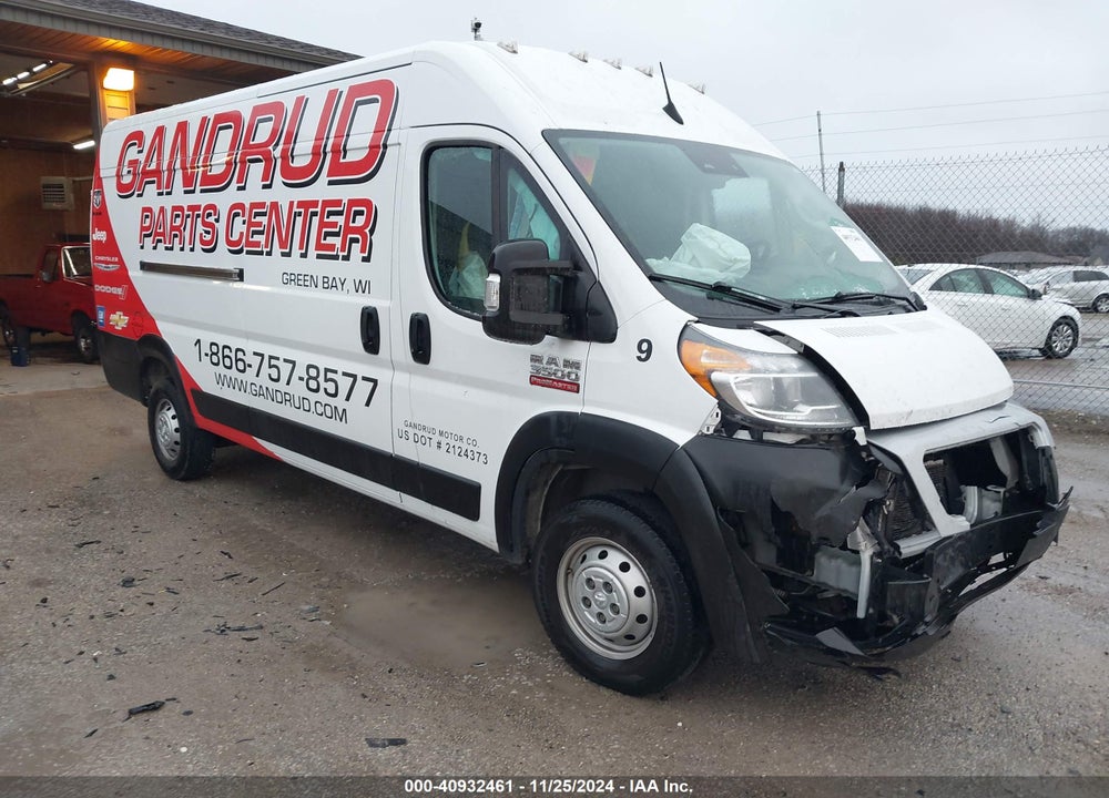 2022 RAM PROMASTER 3500 CARGO VAN HIGH ROOF 159 WB EXT VIN: 3C6MRVJG9NE100474