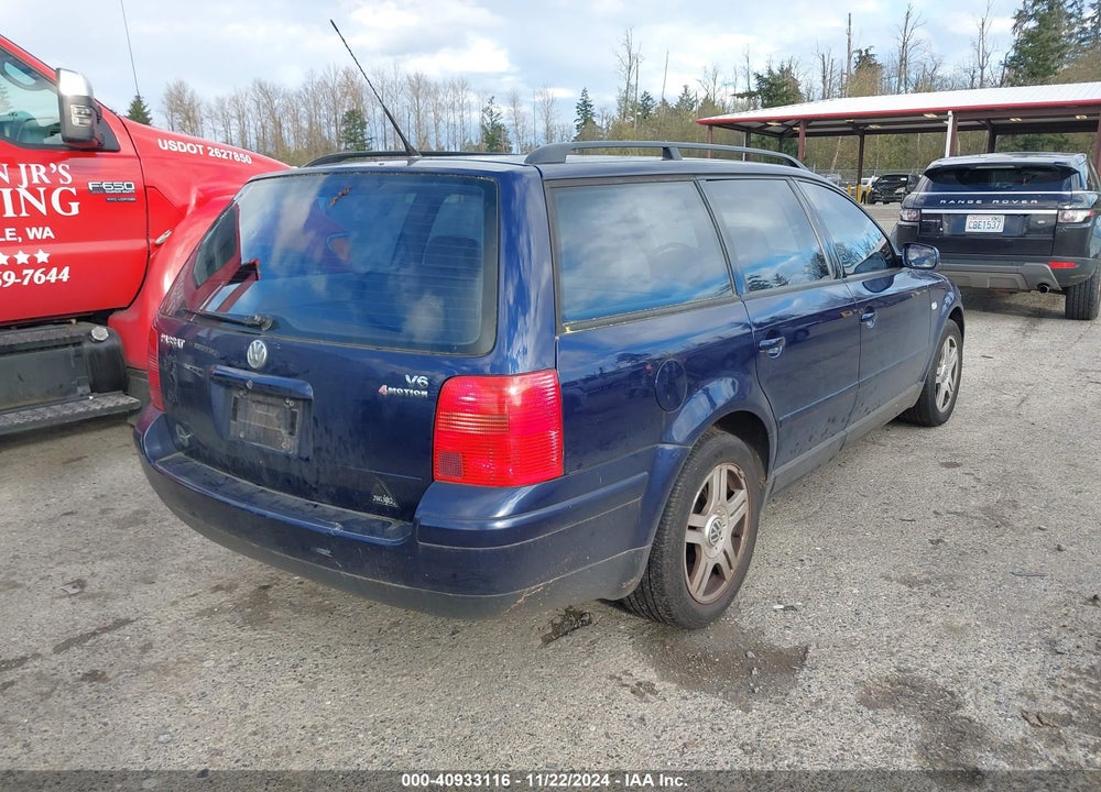 2001 VOLKSWAGEN PASSAT GLX VIN: WVWLH63B71E032311
