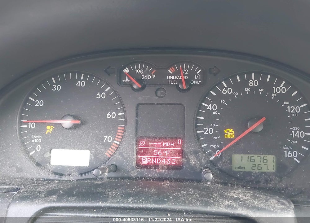 2001 VOLKSWAGEN PASSAT GLX VIN: WVWLH63B71E032311