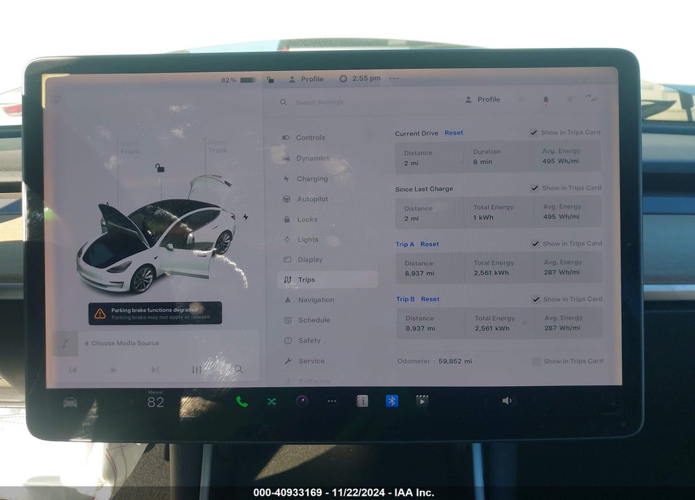 2019 TESLA MODEL 3 LONG RANGE/PERFORMANCE VIN: 5YJ3E1EB8KF477679