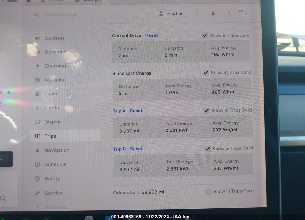 2019 TESLA MODEL 3 LONG RANGE/PERFORMANCE VIN: 5YJ3E1EB8KF477679