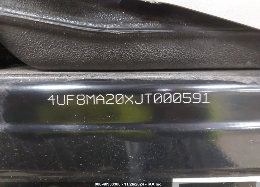 2018 YAMA SIDEWINDER VIN: 4UF8MA20XJT000591