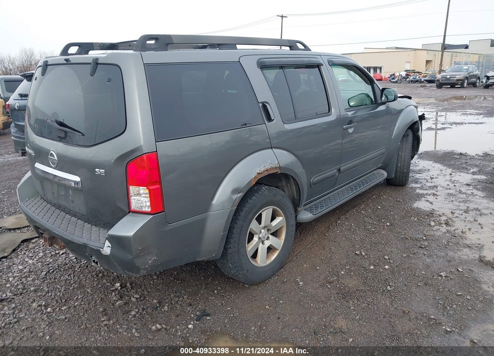 2008 NISSAN PATHFINDER SE VIN: 5N1AR18B78C637401