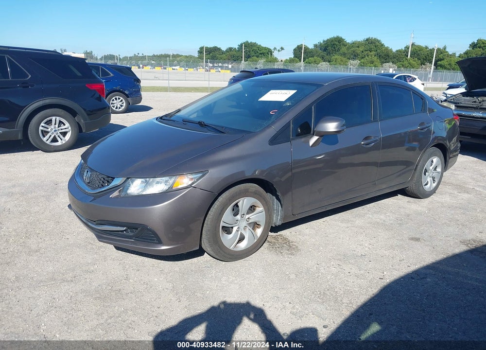 2013 HONDA CIVIC LX VIN: 19XFB2F50DE064622