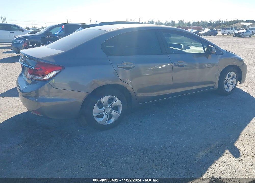 2013 HONDA CIVIC LX VIN: 19XFB2F50DE064622
