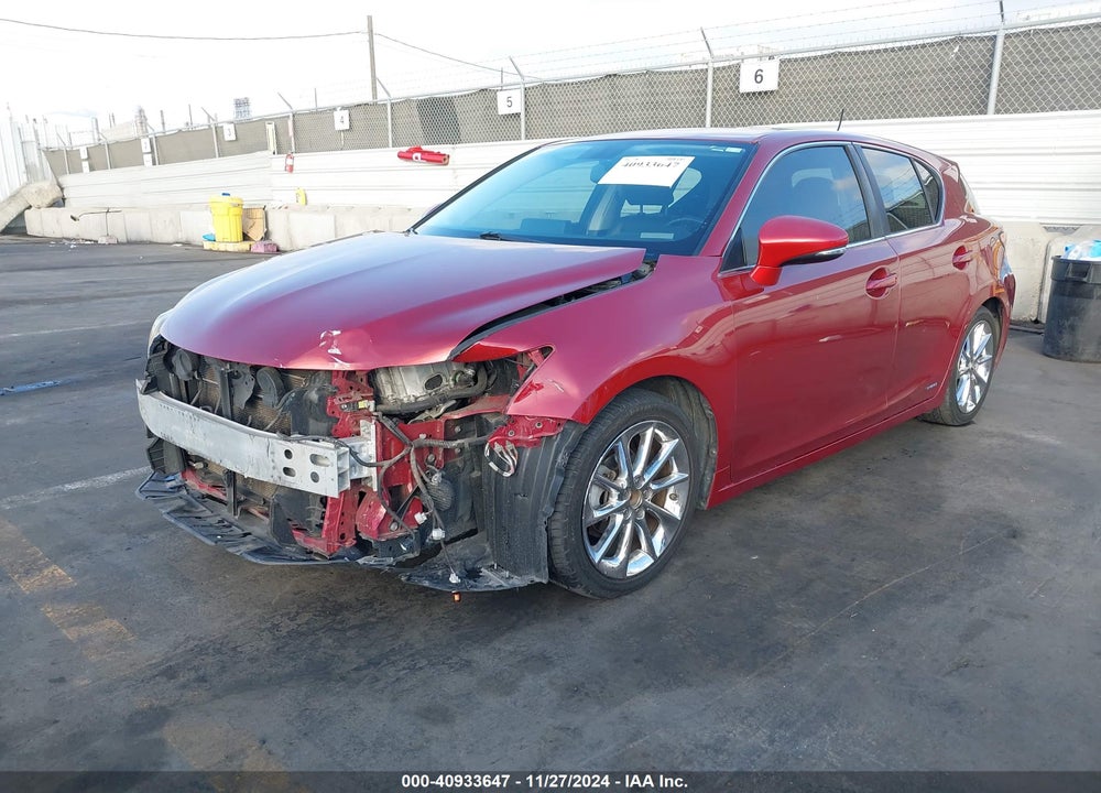 2013 LEXUS CT 200H VIN: JTHKD5BH6D2125574