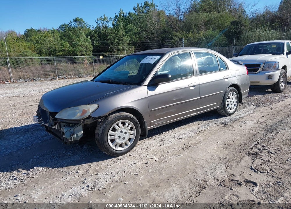 2005 HONDA CIVIC LX VIN: 2HGES16545H587235