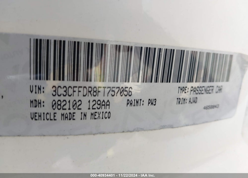 2015 FIAT 500C POP VIN: 3C3CFFDR8FT757056