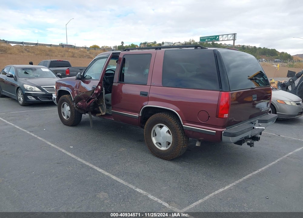 1996 CHEVROLET TAHOE VIN: 1GNEK13R3TJ344699