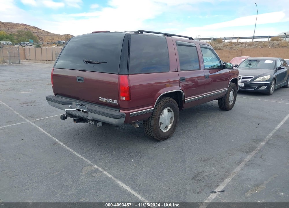1996 CHEVROLET TAHOE VIN: 1GNEK13R3TJ344699