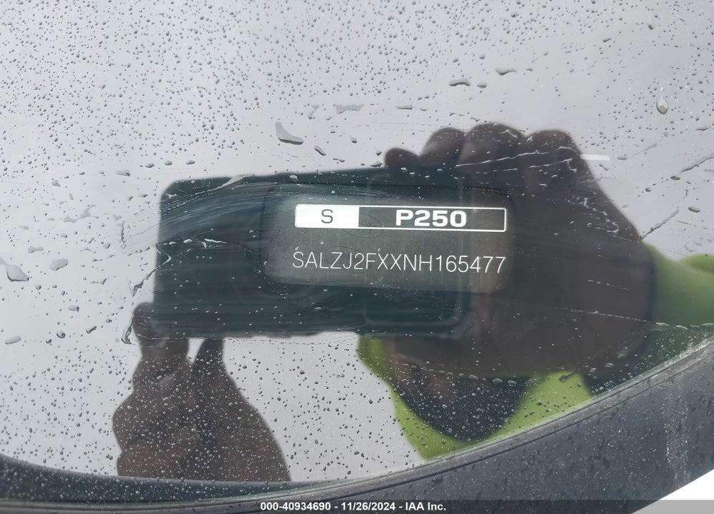 2022 LAND ROVER RANGE ROVER EVOQUE S VIN: SALZJ2FXXNH165477