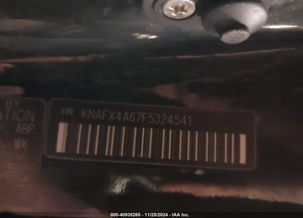2015 KIA FORTE VIN: KNAFX4A67F5324541