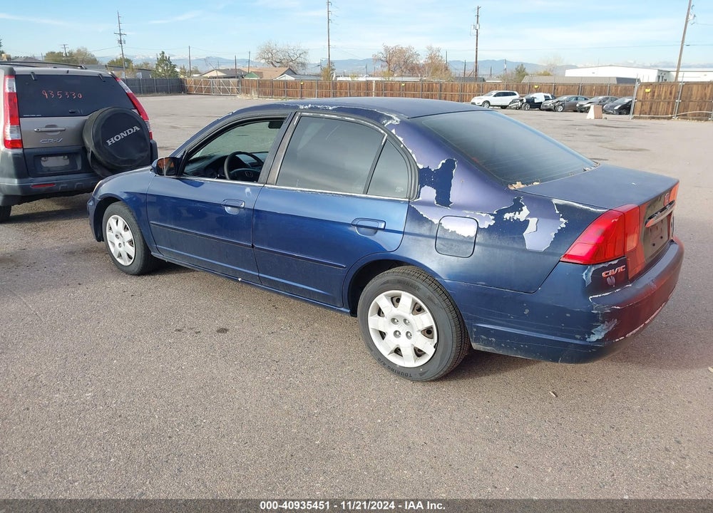 2002 HONDA CIVIC EX VIN: 2HGES26852H507159