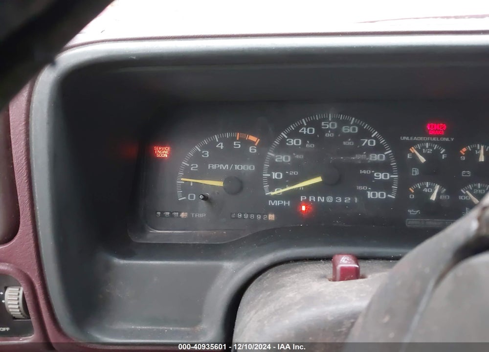 1996 CHEVROLET GMT-400 K2500 VIN: 1GCGK29R9TE189700
