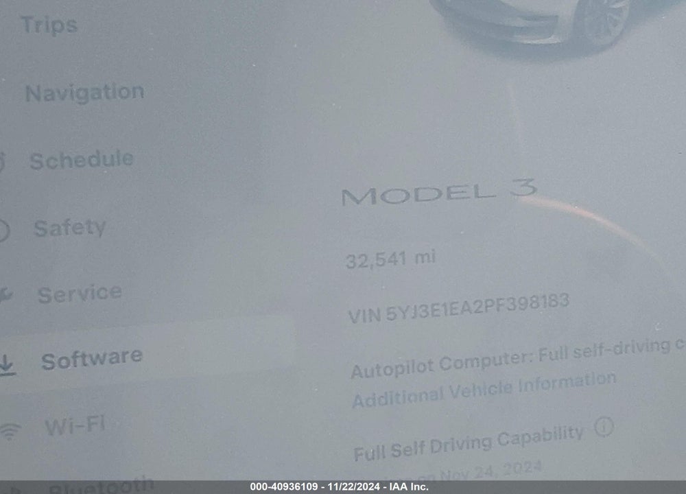 2023 TESLA MODEL 3 REAR-WHEEL DRIVE VIN: 5YJ3E1EA2PF398183