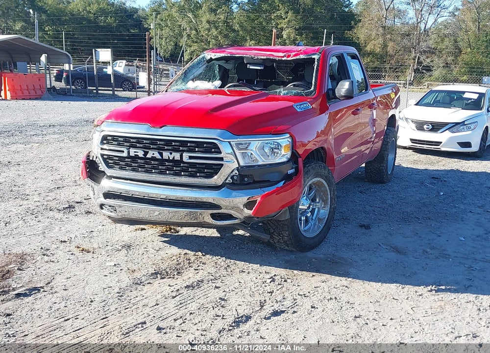 2022 RAM 1500 BIG HORN 4X2 6'4 BOX VIN: 1C6RREBG0NN272974